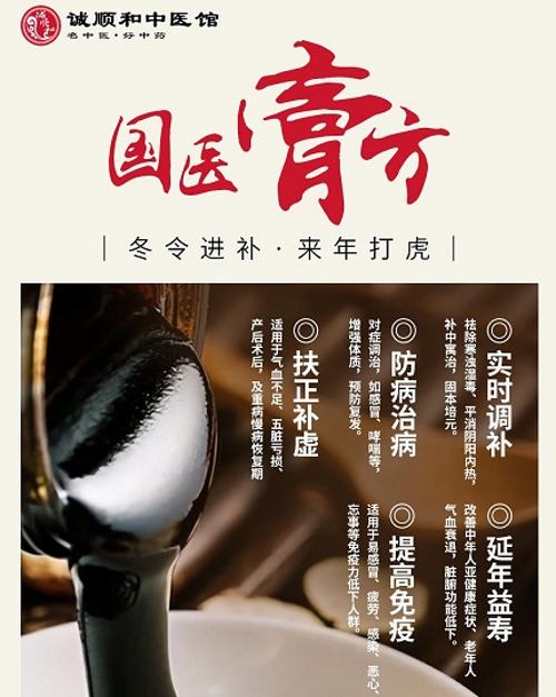 诚顺和中医膏方的调理作用