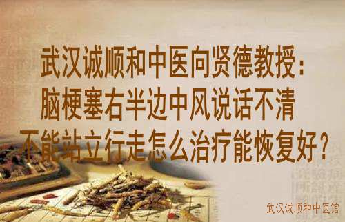 武汉诚顺和中医<a href='https://www.7991.org/jbxw/18387.html' target='_blank'><u>向贤德</u></a>教授:脑梗塞右半边中风说话不清不能站立行走怎么治疗能恢复好?